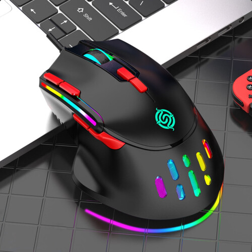 Jacenvly Clearance Fall Decorations for Home - RGB 4-Speed DPI Adjustable Gaming Mouse, Compatible with Multi Devices, USB Wired Connection 1