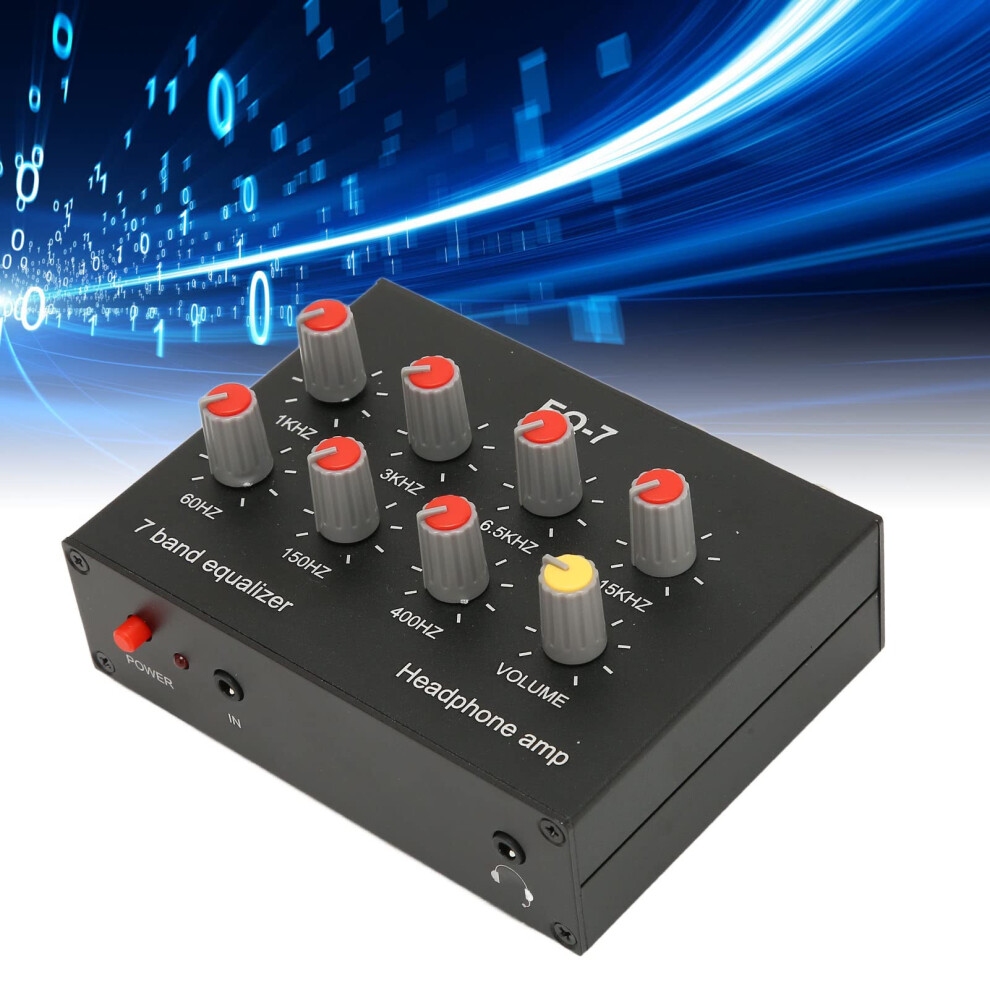 7 Band Audio Equalizer Dual Channel Digital Stereo With 3.5Mm Interface Bass For Car And Headphones 9455672536264