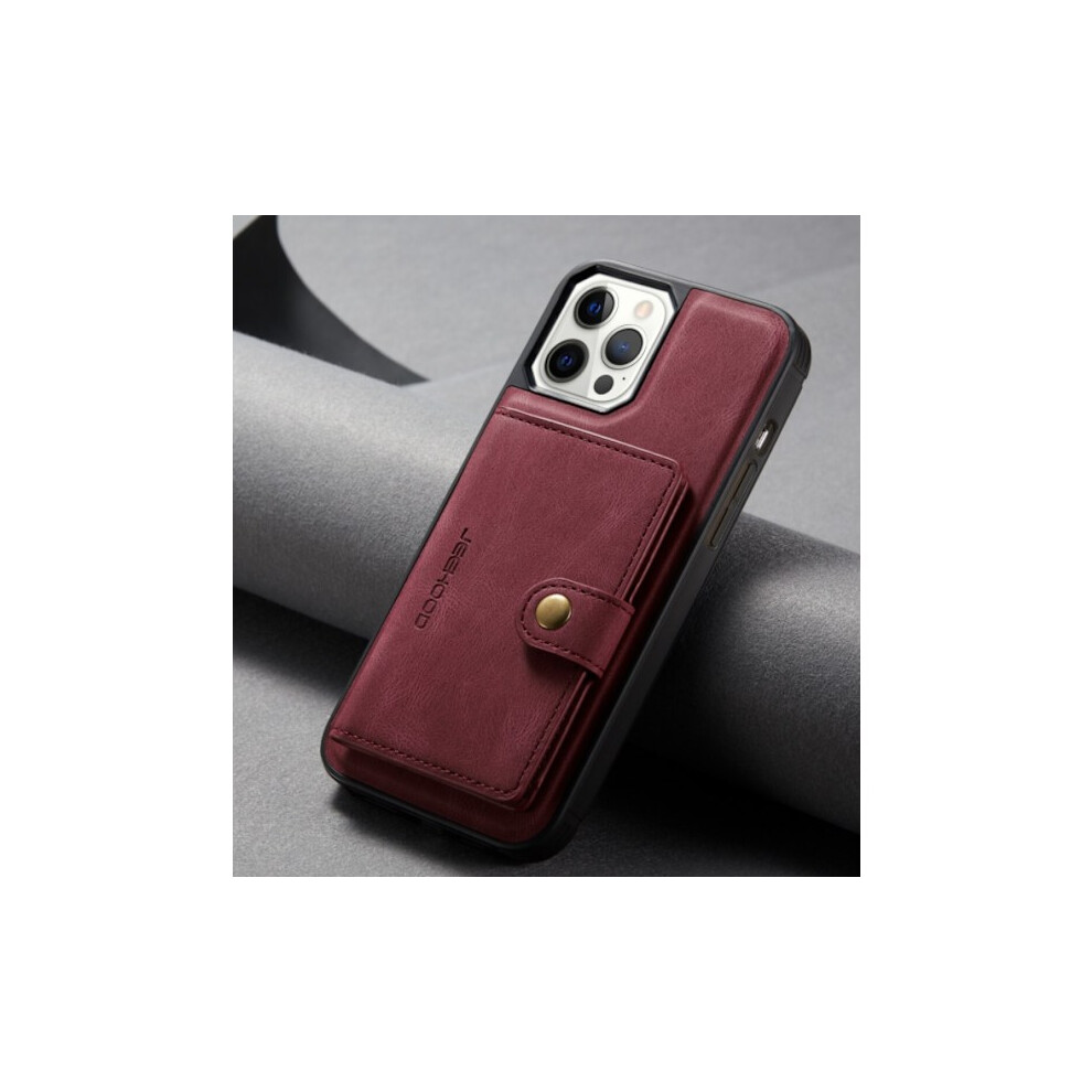 Jeehood 3In1foldable Wallet Case For Compatible With Iphone 13 Mini | Red 9085618740150