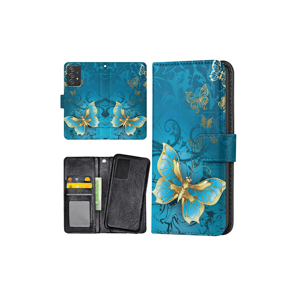 Compatible With Samsung Galaxy A52/A52s 5G - Wallet Case/Case Butterflies 9085618740037