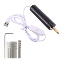 0.7-1.2Mm -Electric Hand Drill Set for Resin,Electric Mini Drill for Jewelry Making Electrical Pin Vise Kit