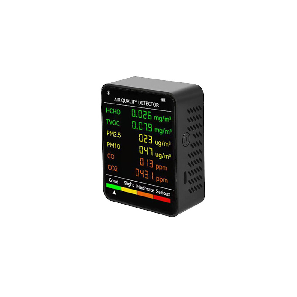 in 1 Air Quality Detector LCD Large Screen Co2 Meter Pm2.5 Pm10 Hcho Tvoc Co Co2 Co Carbon Dioxide Formaldehyde Monitor