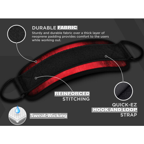 RDX Ankle Straps for Cable Machines – 7MM Neoprene Padded 10x4 Adjustable G 2