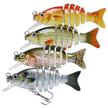 TRUSCEND Easy Catch SwimmaxNoisy Turbulent Wiggling and Vibrating Actions for More Bites Segmented Swimbait Jointed by Strongest Fiber Lifelike Fish