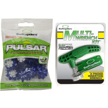 SOFTSPIKES Pulsar Cleat FTS 30 AzureWhite Bag of 1 set Multi Wrench KitGre
