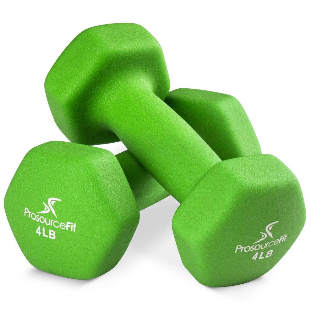Prosourcefit Neoprene Dumbbell Coated For Nonslip Grip 4 Lb Lime