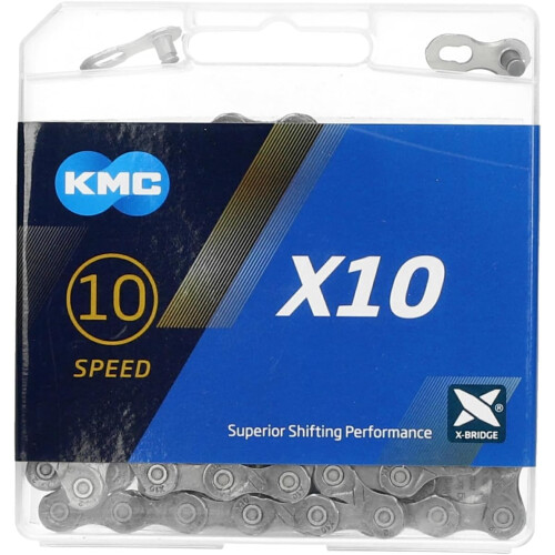 KMC Unisexs X10 Chain Grey 114 Link