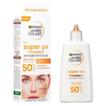 6 x Garnier Ambre Solaire Super UV Vitamin C Anti Dark Spots Fluid SPF50+ 40ml