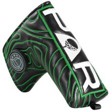 Golf Blade Pingtype Putter Head Cover Magnetic Closure Golf Club Protector Black PU Leather White PAR GREEN Pattern Embroidery