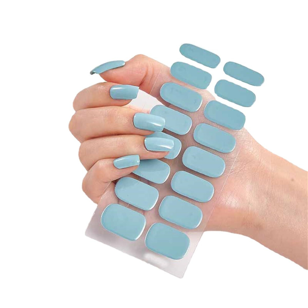 Ultrathin SelfAdhesive Gel Nail Stickers with Long Lasting Glitter Full Wraps for Instant Salon Finish