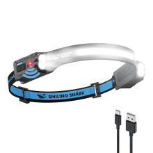 Smiling Shark TD0123S Headlamp 2400mAh UltraBright Head Lamp Flashlight Rec