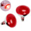 2 Pack 250W Infrared Heat Lamp Bulbs with E26 Base for Chickens, Poultry, Pets and Brooder Coop 1