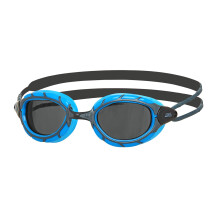 Zoggs Predator Adult Swimming Goggles Smoke Lens BlueBlack Small Womens Mens Goggles Swimming Adult with UV Lens Swim Goggles with Anti Fog Comfo