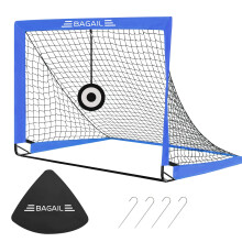 Bagail Football Goal Pop up Football Net with Target Goal Ground Pegs and P