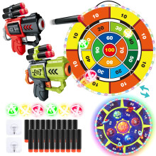 Light Up Dartboard for Kids 29 Inch DoubleSided Dartboard with 2 Toy Guns 2