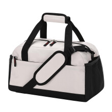 LONALIA Small Gym Bag with Wet Pocket 14 inch Carry on Mini Duffle Bag Multi Pockets for Weekend Overnight Travel Beige