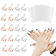 Adjustable Wudu Nail Rings for Muslim Women, Reusable TwoColor Set with Adhesive Tabs
