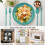 49pcs Unbreakable Dinnerware Sets for 4 People Reusable Plates and Cups Set 4