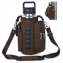 icolor Magnetic Gym Bag Water Bottle Carrier Holder with Strap  Phone Pocke