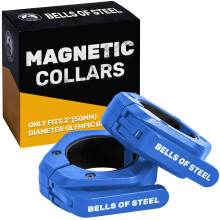 Magnetic Barbell Collars Bells of Steel Premium Weight Bar Clamps Quick Rel