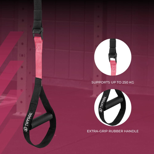 THYSOL Suspension Trainer Pro Xtreme Straps  Sling Trainer Set with Adjust 1
