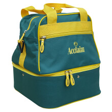 Acclaim Staple Mini Nylon Double Decker Four Bowls All Round Lawn Carpet Bowling Bag with Shoulder Strap New 2024 Model Bottle GreenYellow