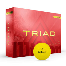 Wilson Triad Golf Balls Featuring a Bold Design and a HighGrip Urethane Surface Provides Balance and Precise Control Colour Yellow Pack of 12