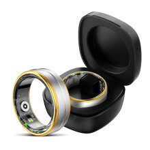 findtime Smart Ring for Men Women Gold Fitness Ring Android iOS Fitness Tracker Heart Rate Blood Oxygen Sleep Monitor Activity Tracker for Sports Ti