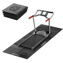 HAPBEAR Foldable Black Treadmill Mat  20090cm5mm PVC Exercise Mat for Hom