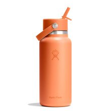 Hydro Flask – Wide Flex Straw Cap 946 ml 32 oz Bottle – Stainless Steel Lea