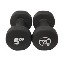 Fitness Mad Neoprene Dumbbells Pair of Dumbbells Home Exercise Studio Use Cast Iron Body with Neoprene Coating Weights 05kg 6kg Multi Coloured