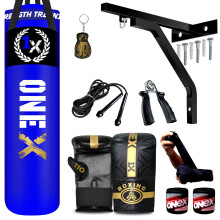 ONEX Heavy Filled Boxing Punch Bag Set Gloves Bracket MMA Pad Punching Kick