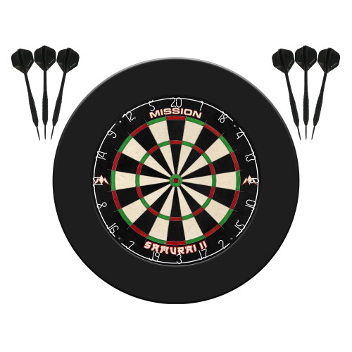 Mission Darts Dart Board Home Centre  Complete Darts Package Including Dart