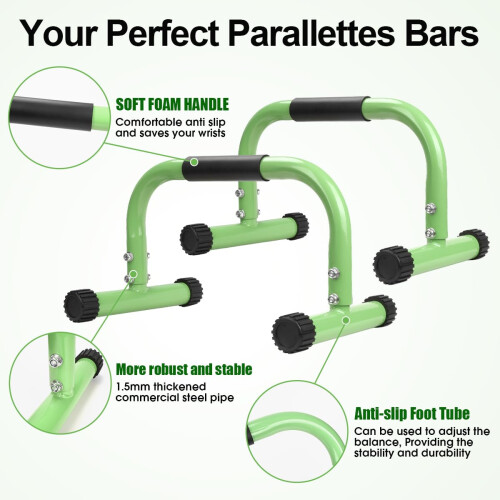AmazeFan Parallettes Bars Push Up Bars Strength Training For Handstands Ful 2