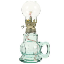 Vintage Kerosene Lamp with Windproof Glass and Adjustable Flame for Home Decor and Camping