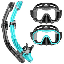 Lealinga Snorkel Set Adults 2Pack Snorkel Mask AntiFog Panoramic View Divin
