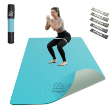 HAPBEAR Large Yoga Mat  183x 91cmx 6mm NonSlip Exercise Mat for Home Workou
