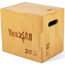 Yes4All Jumping Trainers Plyx Yes4All Wood Plyo Box Wooden Plyo Box for Exercise Crossfit Training MMA Plyometric Agility 3 A Wood Basic 61 x 508 40
