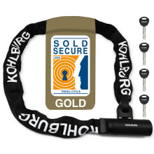 KOHLBURG Security Chain Lock Sold Secure Gold 4ft 120cm ExtraLong Bicycle