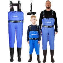 DaddyGoFish Chest Waders for Kids and Adults Fishing and Hunting Waders with a Pocket and a Wader Hanger