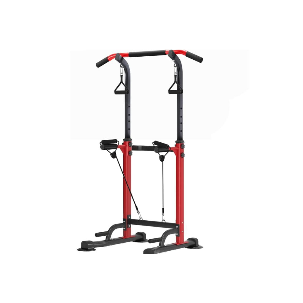 Leiblsufo Pull Up Dip Station Dip Stand Power Tower Adjustable Height Home