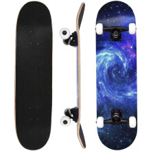 ERNAN Complete Skateboard for Beginners31 x 8 Inch Double Kick Skateboard f