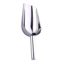 Stainless Steel Ice Scoop with Ergonomic Grip, Large Capacity Metal Food Scooper for Kitchen or Dog Food