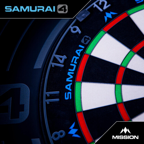 Mission Darts  Samurai 4  Professional Bristle Dartboard  Knife Wire  White 1