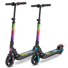 EVERCROSS EV06C Electric Scooter 65 Foldable Electric Scooters for Kids Ages 612 Up to 15 KMH 8 KM LED Display Colorful LED Lights Lightweight Kids