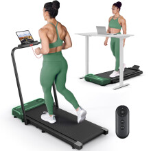 THERUN Folding Treadmill for Home 25HP Under Desk Treadmill wRemote and LED
