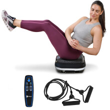 LifePro Waver Vibration Plate Exercise Machine for Full Body Workout 99 Speed Levels Resistance Bands Remote Home Fitness and Weight Loss Platform