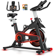 Exercise Bike for Home Gym Use Advamsoler Indoor Cycling Spin Bike with App LCD Display Tablet Holder Quiet Stationary Bike for Fitness Cardio Work
