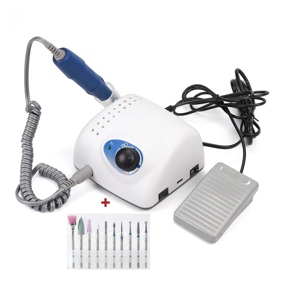 Electric Nail Drill 65W 35000RPM Low Noise for Acrylic Gel Nails Manicure Pedicure