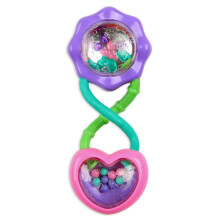 Bright Starts Rattle & Shake BPA-Free Baby Barbell Toy, Pink, Ages 3 Months+